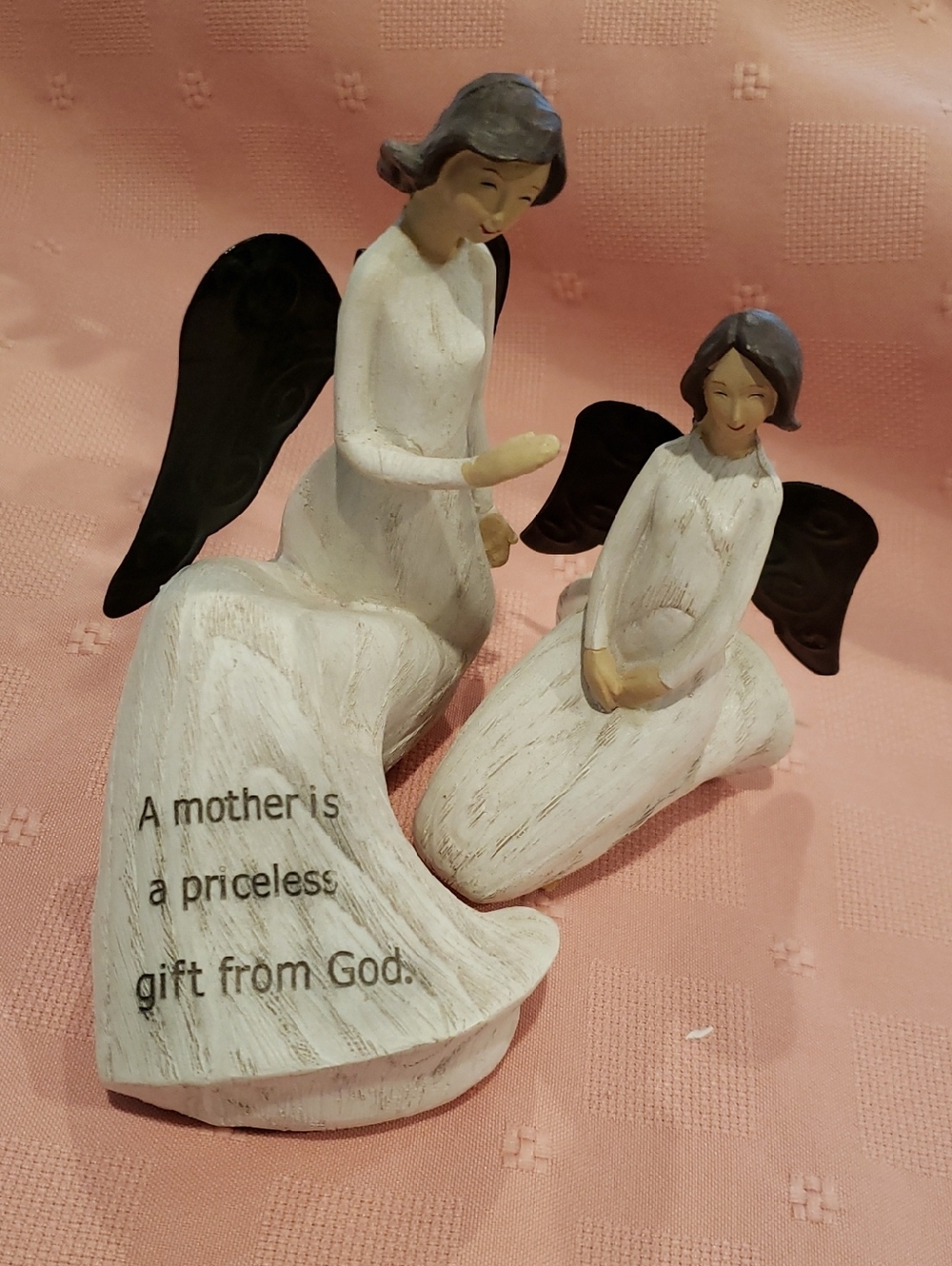 Mother & Daughter Angel Figurines